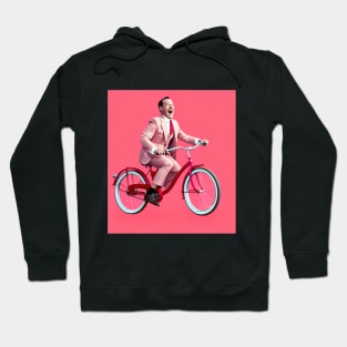 Pee Wee Herman art, pink background Hoodie